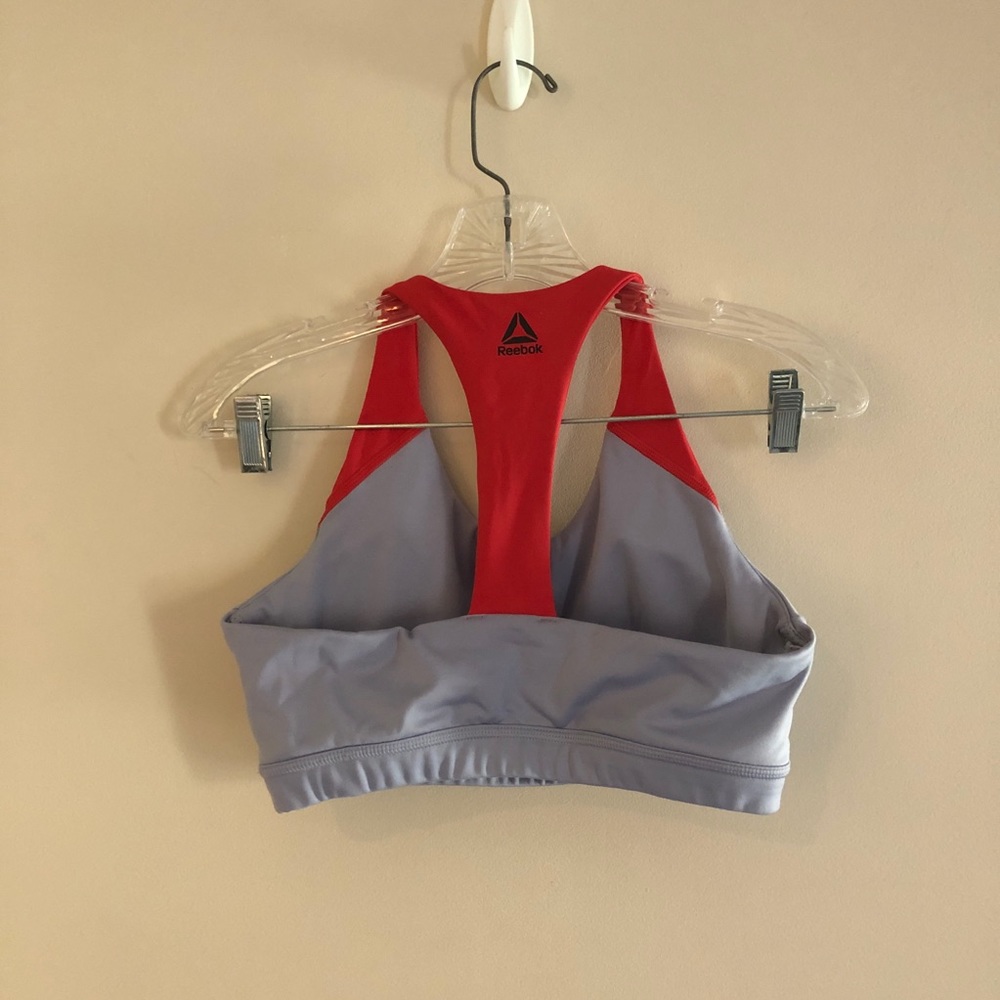 Reebok Red and Purple Racerback Speedwick Sports Bra - Picture 3 of 9